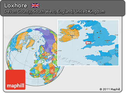 Political Location Map of Loxhore