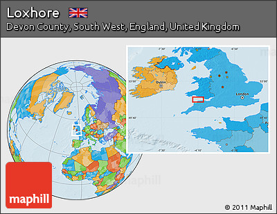 Political Location Map of Loxhore