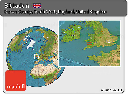 Satellite Location Map of Bittadon