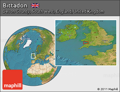 Satellite Location Map of Bittadon