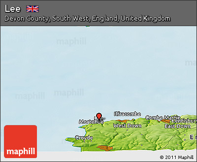 Physical Panoramic Map of Lee