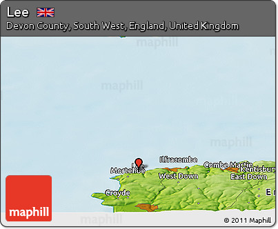 Physical Panoramic Map of Lee