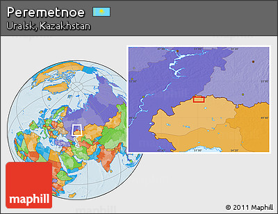 Political Location Map of Peremetnoe