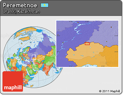 Political Location Map of Peremetnoe