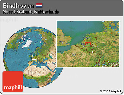 Satellite Location Map of Eindhoven