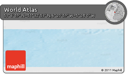 Physical Panoramic Map of the Area around 51° 19' 36" N, 5° 52' 30" W