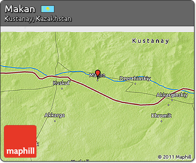 Physical 3D Map of Makan