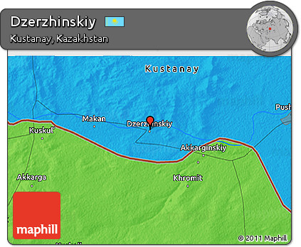 Political 3D Map of Dzerzhinskiy