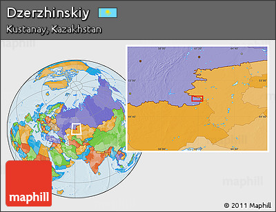 Political Location Map of Dzerzhinskiy