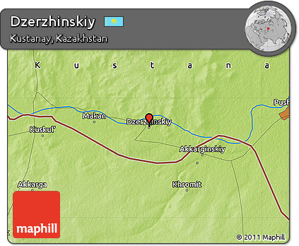 Physical Map of Dzerzhinskiy