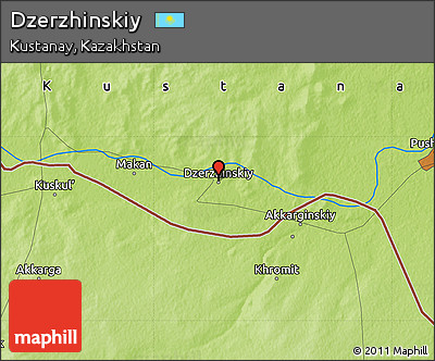 Physical Map of Dzerzhinskiy