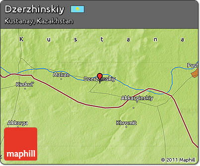 Physical Map of Dzerzhinskiy