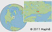 Savanna Style Location Map of the area around 51° 19' 36" N, 63° 40' 30" W