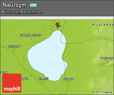 Physical 3D Map of Naūrzym