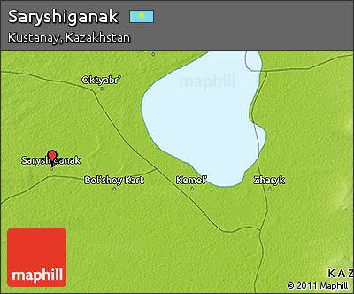 Physical 3D Map of Saryshiganak