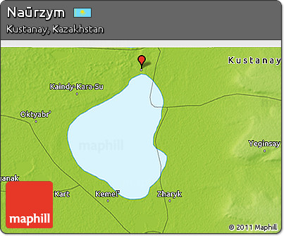 Physical 3D Map of Naūrzym