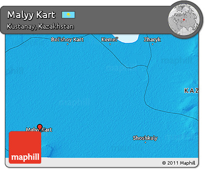 Political 3D Map of Malyy Kart