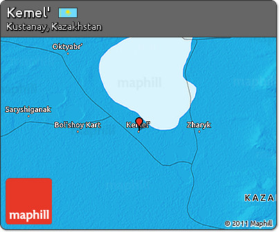 Political 3D Map of Kemel'