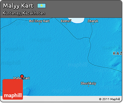 Political 3D Map of Malyy Kart