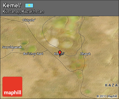 Satellite 3D Map of Kemel'
