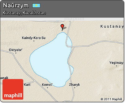 Shaded Relief 3D Map of Naūrzym