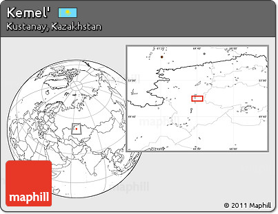 Blank Location Map of Kemel'