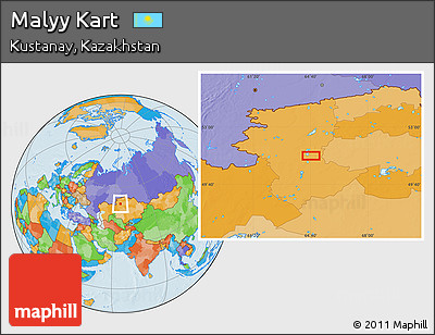 Political Location Map of Malyy Kart