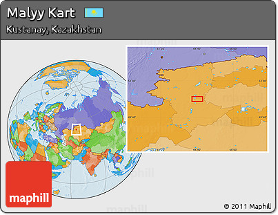 Political Location Map of Malyy Kart