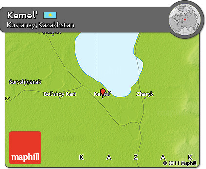 Physical Map of Kemel'
