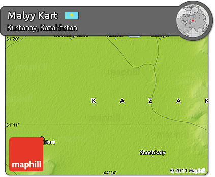 Physical Map of Malyy Kart