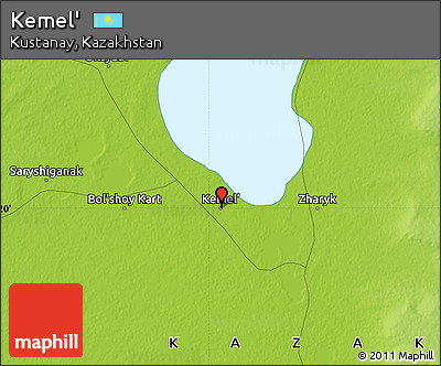 Physical Map of Kemel'
