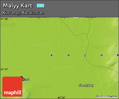 Physical Map of Malyy Kart