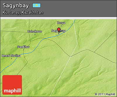 Physical 3D Map of Sagynbay