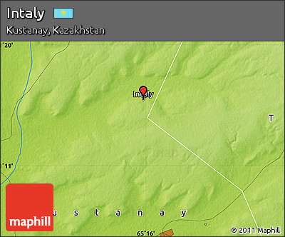 Physical Map of Intaly