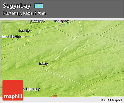Physical Panoramic Map of Sagynbay