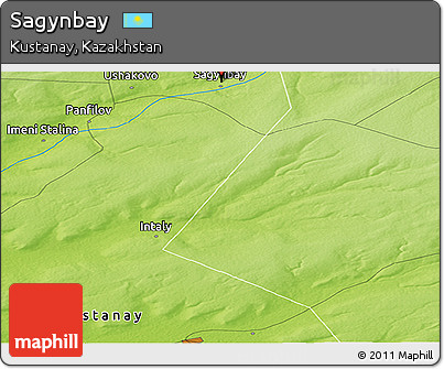 Physical Panoramic Map of Sagynbay