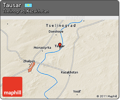 Shaded Relief 3D Map of Tausar