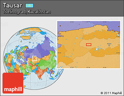 Political Location Map of Tausar