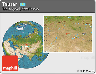 Satellite Location Map of Tausar