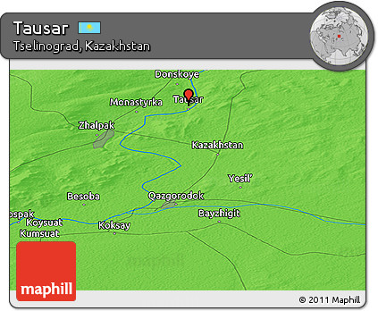 Political Panoramic Map of Tausar