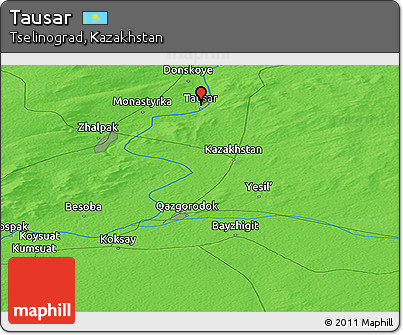Political Panoramic Map of Tausar