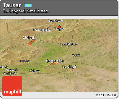 Satellite Panoramic Map of Tausar