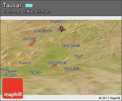 Satellite Panoramic Map of Tausar