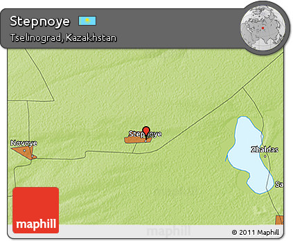 Physical 3D Map of Stepnoye