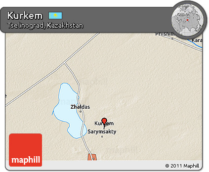 Shaded Relief 3D Map of Kurkem