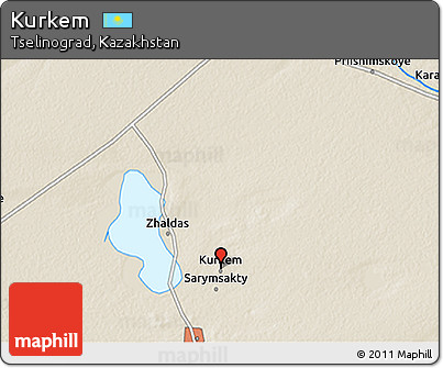 Shaded Relief 3D Map of Kurkem