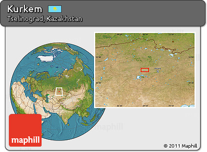 Satellite Location Map of Kurkem