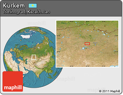 Satellite Location Map of Kurkem