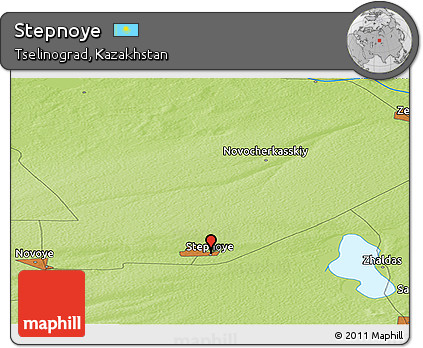 Physical Panoramic Map of Stepnoye