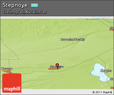 Physical Panoramic Map of Stepnoye